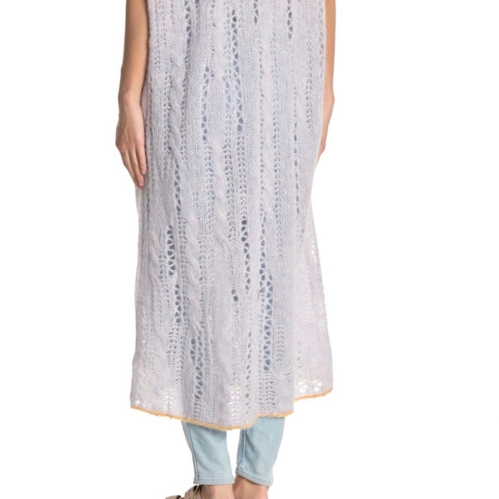 FREE PEOPLE Pirouette Knit Tunic Sugar Cloud M/L